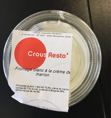 Fromage blanc à la creme de marron by Crous