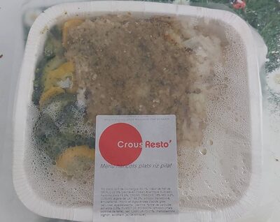 Merlu haricots plats riz pilaf by Crous