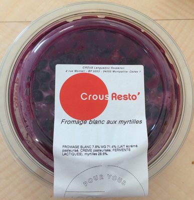 Fromage blanc aux myrtilles by Crous Languedoc Roussillon