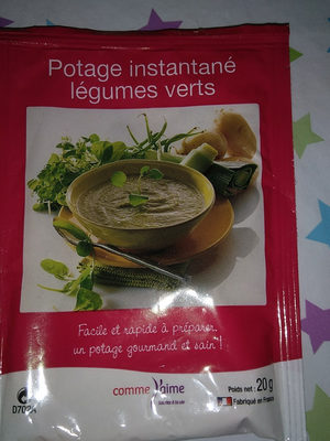 Potage instantané légumes verts by comme j'aime