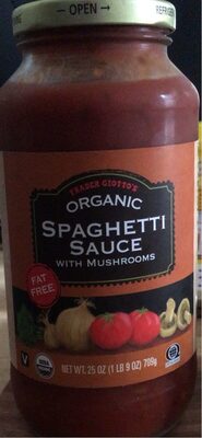 Organic Spaghetti Sauce with Mushroom by Trader Giotto's