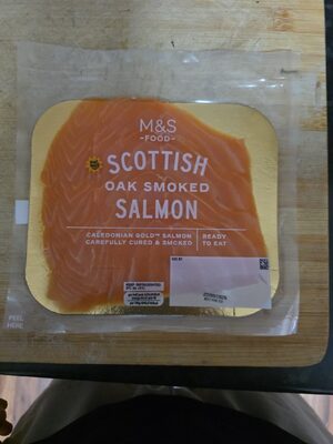 Scottish oak smoked salmon by Marks & Spencers