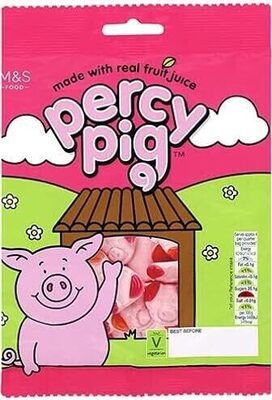 Percy Pig soft fruit flavour gums made with fruit juice by M&S Food