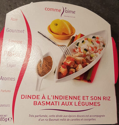 Dinde à l'Indienne et son Riz Basmati aux Légumes by comme j'aime