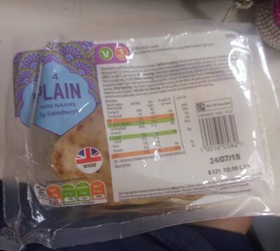 Plain naan by Sainsbury's