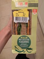 Red Leicester Ploughmans Sandwich (No Mayo)