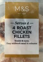 Roasted chicken fillets
