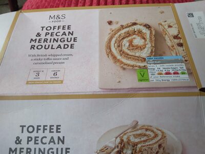 Toffee & Pecan Meringue Roulade