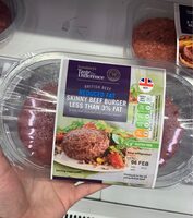 2 skinny beef burgers