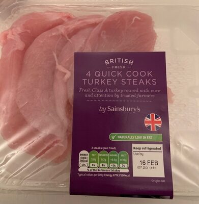 Turkey steaks by sainsbury-s