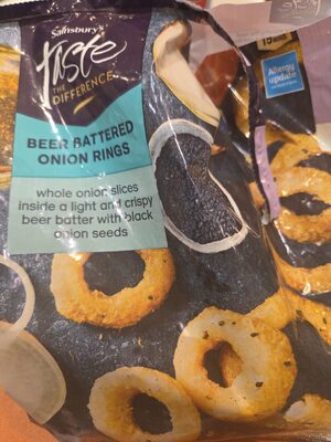 Beer battered onion rings by Sainsbury's