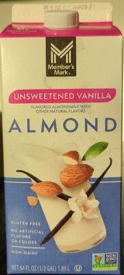 Unsweetened Vanilla Almond Milk by Members Mark