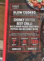 Slow Cooked Chunky British Beef Chilli