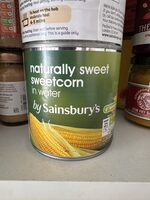 Naturally sweet sweetcorn in water