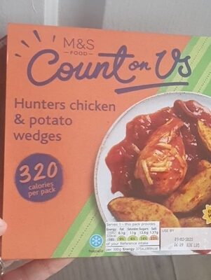 Hunters chicken and potato wedges by M&S Count on Us