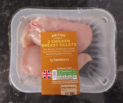 British 2 Chicken Breast Fillets by Sainsbury's