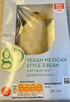 Vegan meican style 3 bean wrap