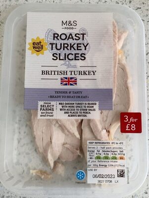 Roast Turkey Slices by marks and Spencer