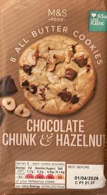 All Butter Cookies Chocolate Chunk & Hazelnut by Marks & Spencer