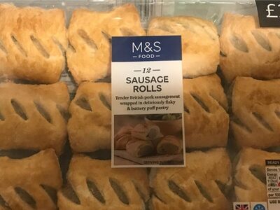 12 british sausage rolls by Marks & Spencer