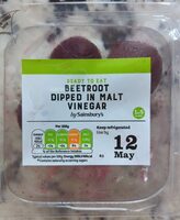 Cooked beetroot dipped in malt vinegar