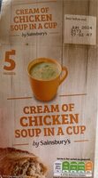 Cream of chicken soup in a cup