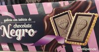 Galleta con tableta de chocolate negro