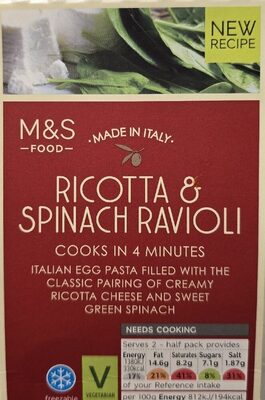 Ricotta & Spinach Ravioli by Marks & Spencer