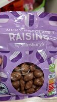 MILK CHOCOLATE RAISINS by Sainsbury's DEA 25 SUCAR