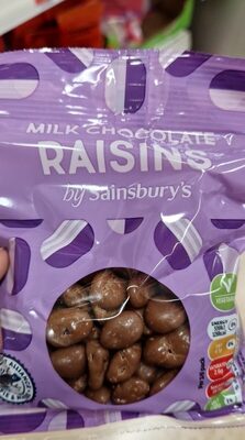 MILK CHOCOLATE RAISINS by Sainsbury's DEA 25 SUCAR by Sainsbury's