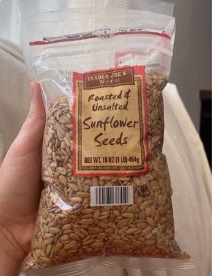 Roasted and unsalted sunflower seeds by Trader Joe's