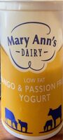 Low Fat mango and passion fruit yogurt