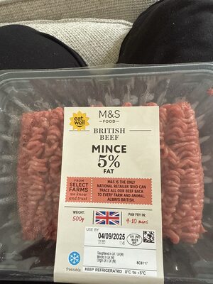 British beef mince 5% fat by Marks & Spencers