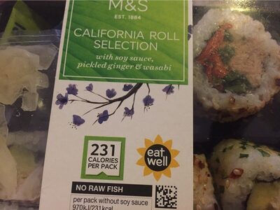 California roll selection by Mark & Spencer