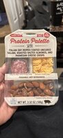 Protein Palette with Italian Dry Pepper Coated Uncured Salami, Roasted Salted Almonds, and Parmesan Cheese Crisps