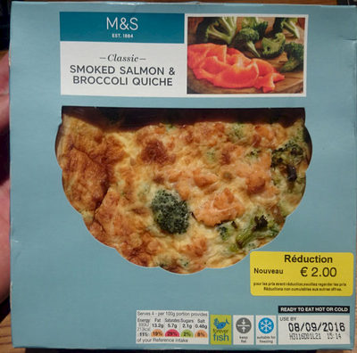 Smoked Salmon and Broccoli Quiche by Marks & Spencer