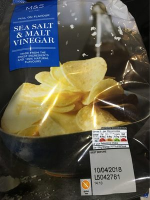 Chips Sea salt and malt vinegar by Marks & Spencers