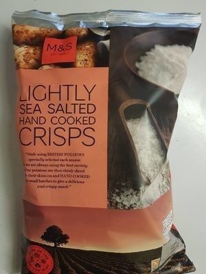 Lightly sea salted hand cooked crisps by Marks & Spencers