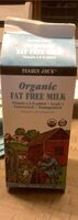 Organic fat free milk