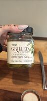 Grilled Pitted Chalkidiki Variety Green Olives in oil