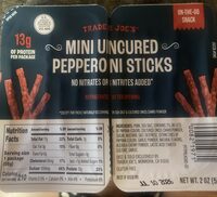 Mini uncured pepperoni sticks