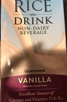 Trader joe's, unsweetened non-dairy beverage rice drink, vanilla