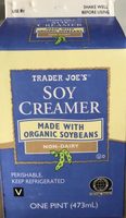 Non-dairy soy creamer