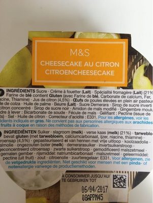 Cheesecake Au Citron by M&S