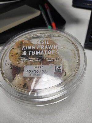 Marinated Basil King Prawns & Tomatoes by M&S Food