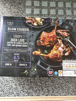 Slow cooked duck legs with port & orange sauce by Marks & Spencer