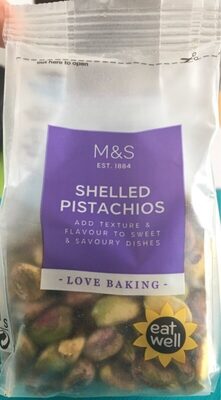 Shelled pistachios by Mark and spencer