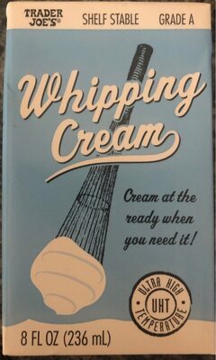 Whipping cream by Trader Joe's