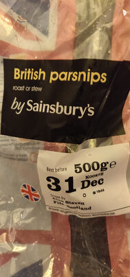 British parsnips by Sainsbury's