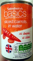 Sliced carrrots in water